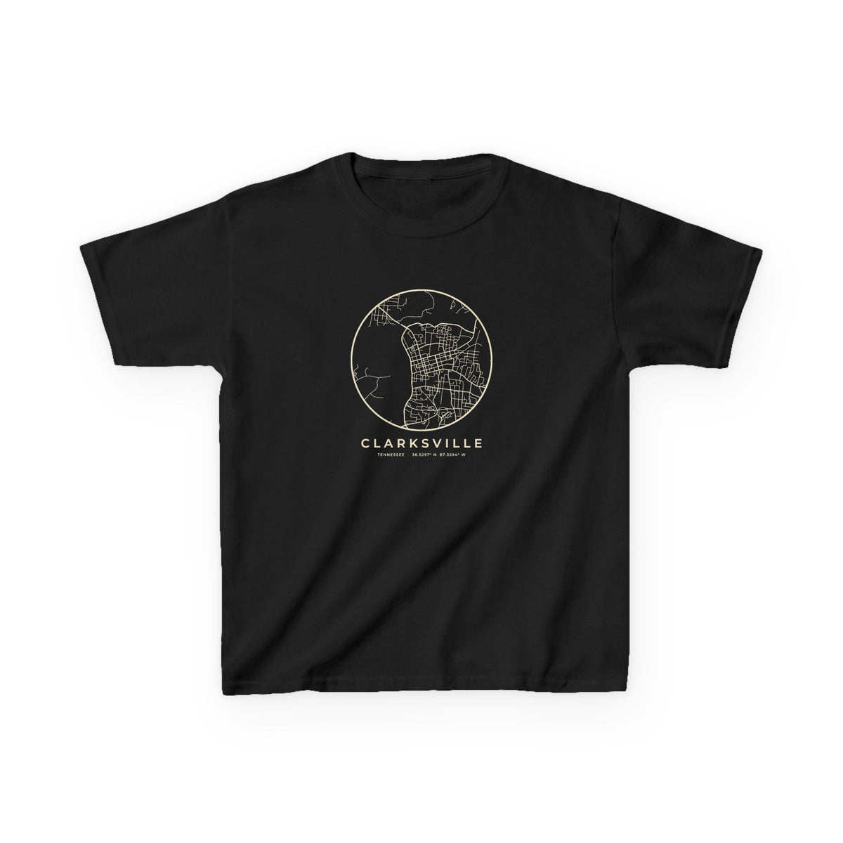 Clarksville Street Map Kids T-Shirt