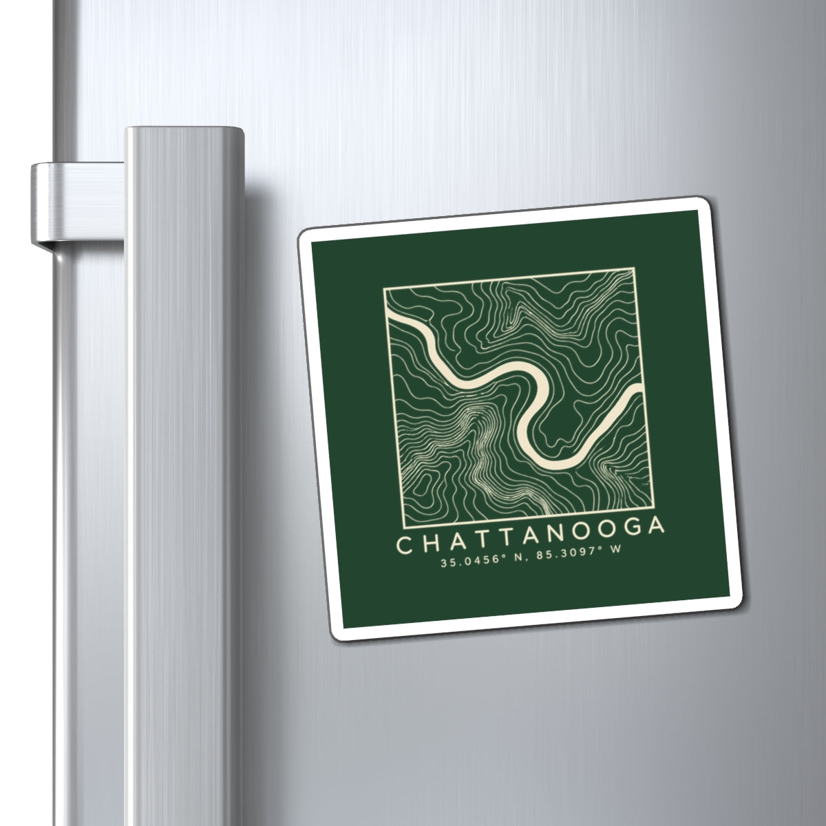 Chattanooga Topo Map Magnet (Forest Green)