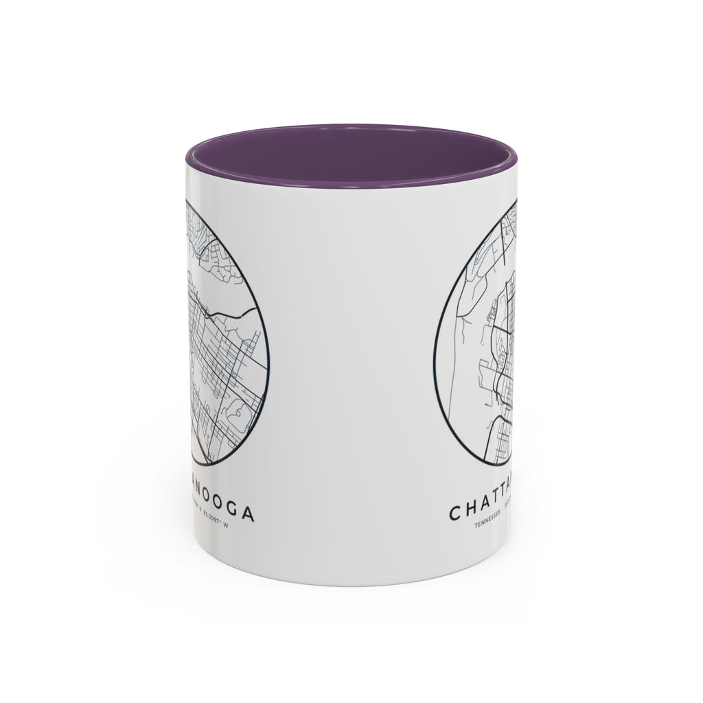 Chattanooga Street Map Accent Mug