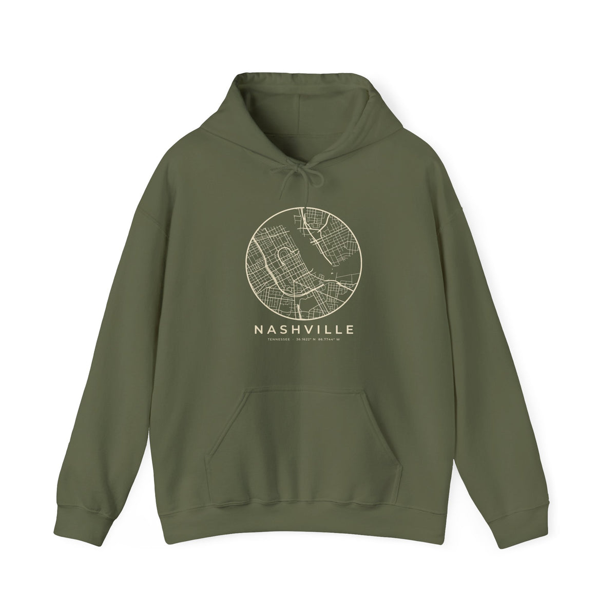 Nashville Street Map Hoodie