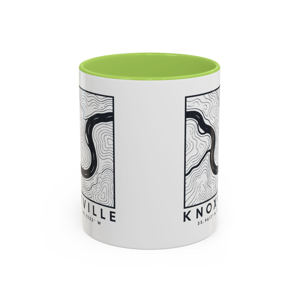 Knoxville Topo Map Accent Mug
