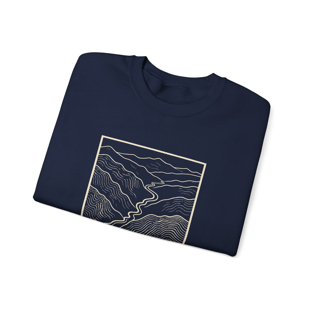 Johnson City Topo Map Crewneck Sweatshirt