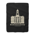 Murfreesboro Rutherford County Courthouse Sherpa Blanket (Black)
