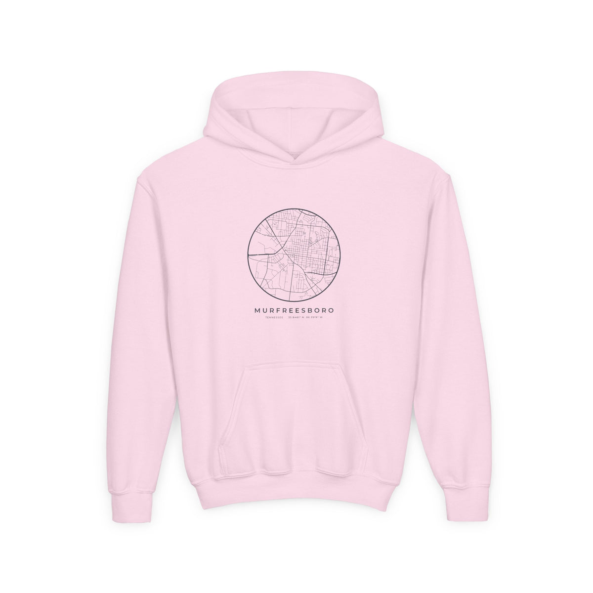 Murfreesboro Street Map Kids Hoodie