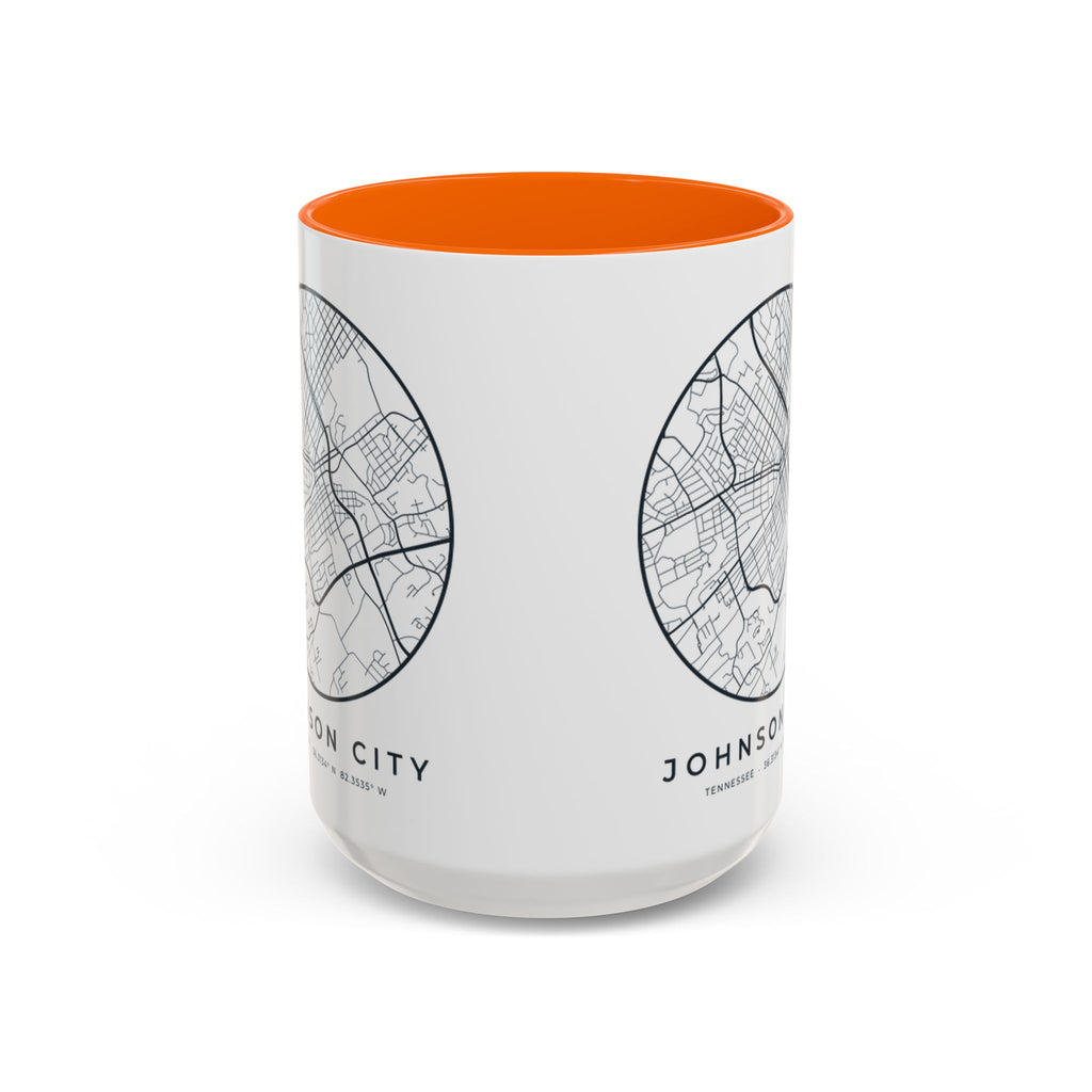 Johnson City Street Map Accent Mug