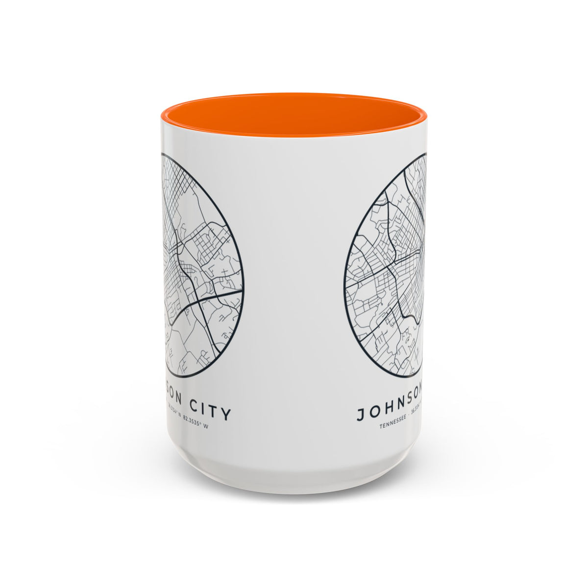 Johnson City Street Map Accent Mug