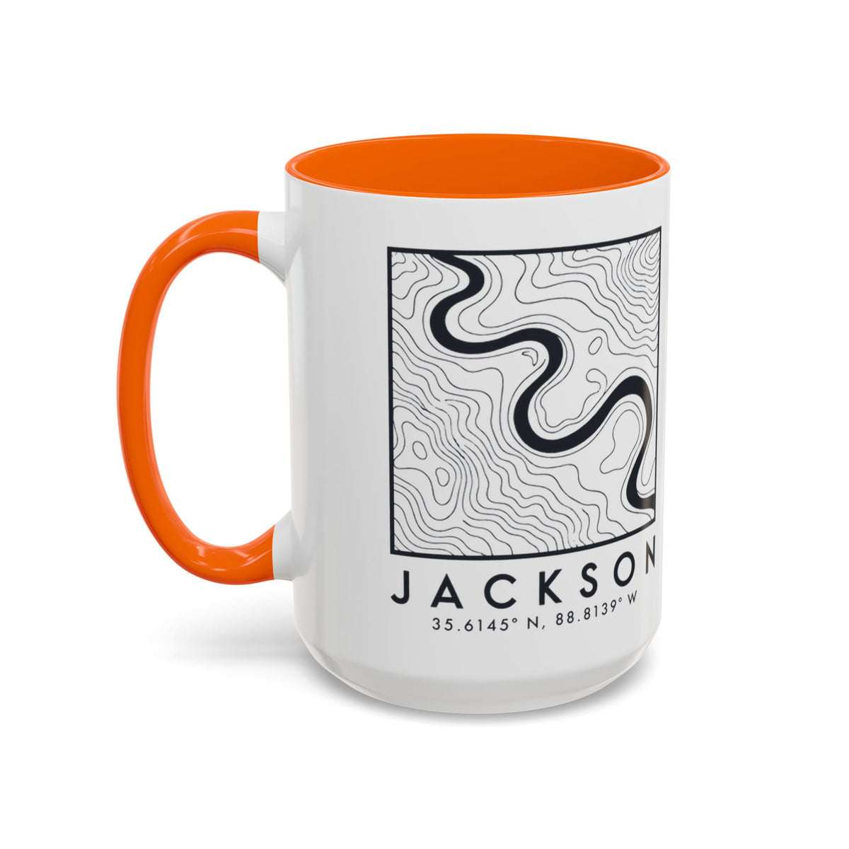 Jackson Topo Map Accent Mug