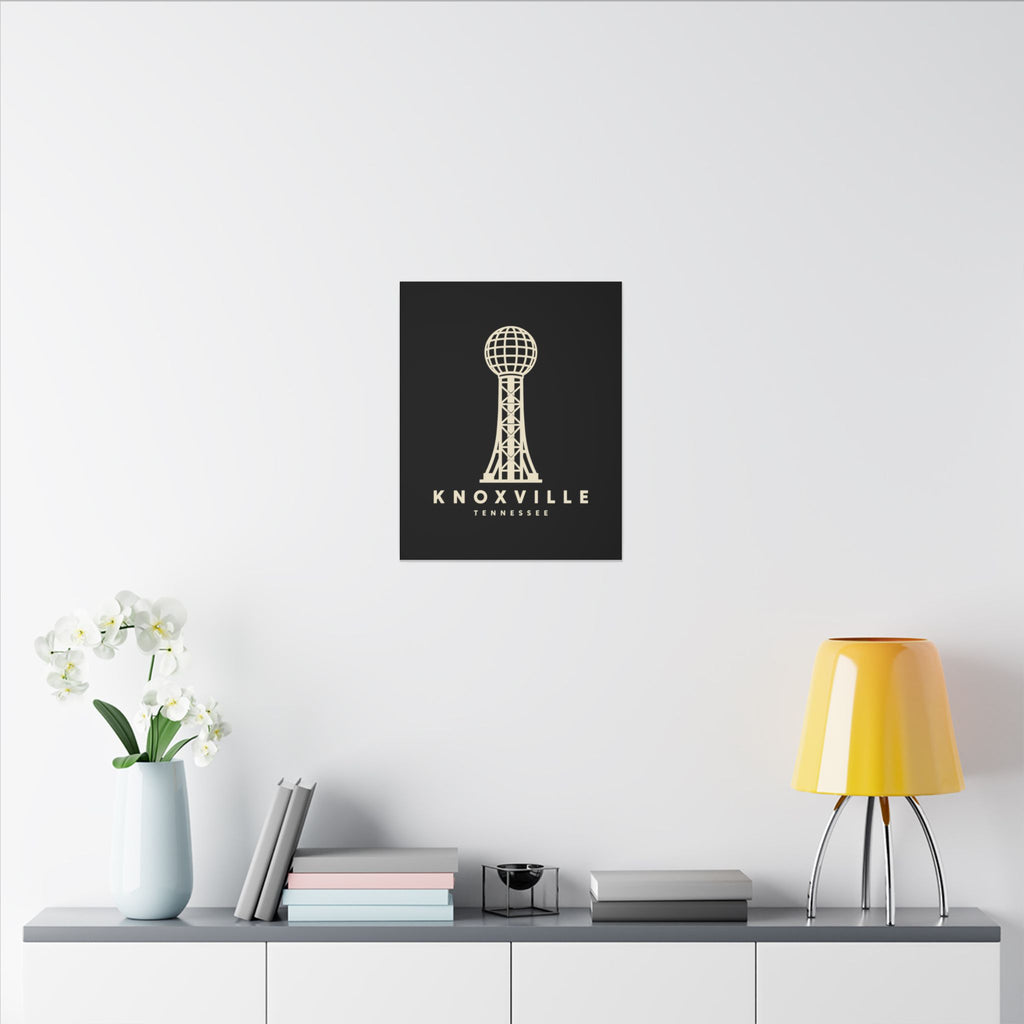 Knoxville Sunsphere Canvas Print (Black)