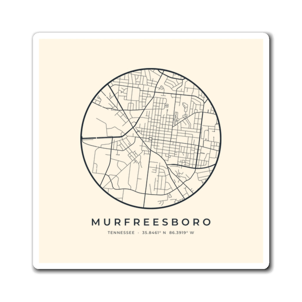 Murfreesboro Street Map Magnet