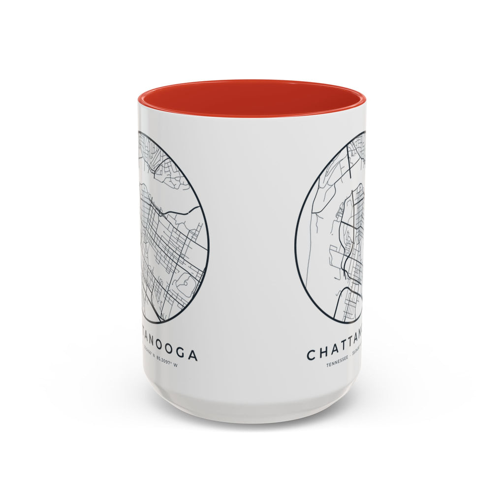 Chattanooga Street Map Accent Mug