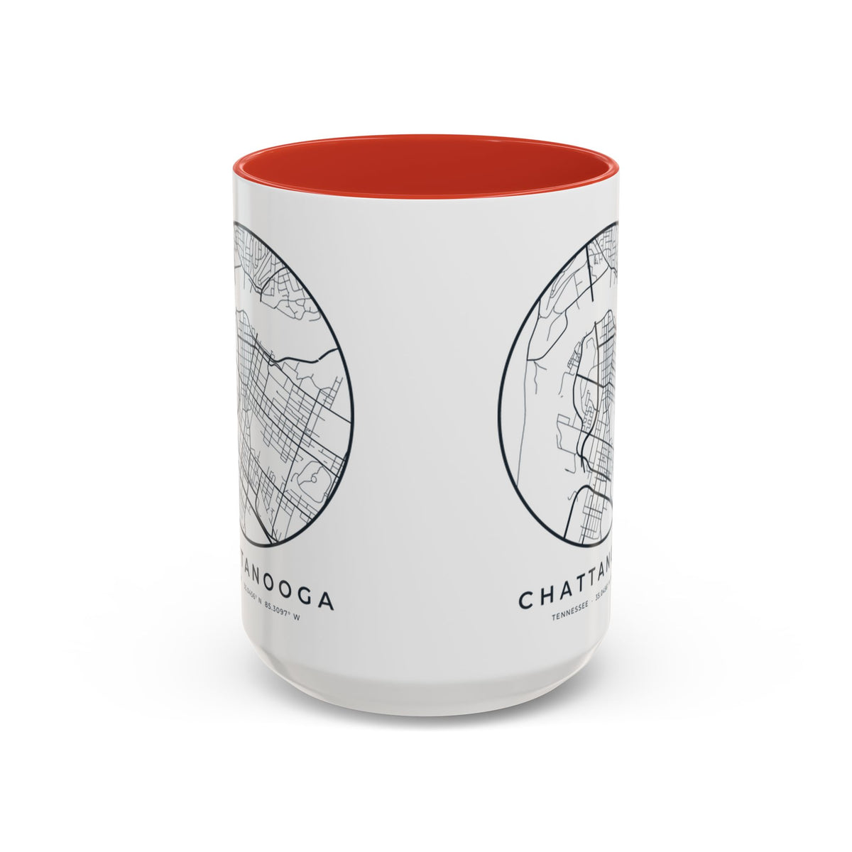 Chattanooga Street Map Accent Mug