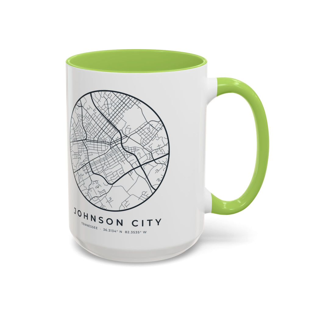 Johnson City Street Map Accent Mug