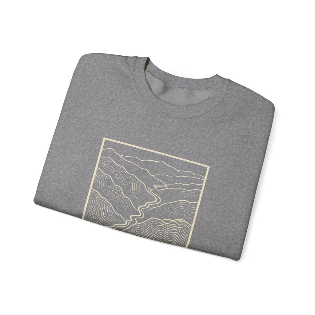 Johnson City Topo Map Crewneck Sweatshirt