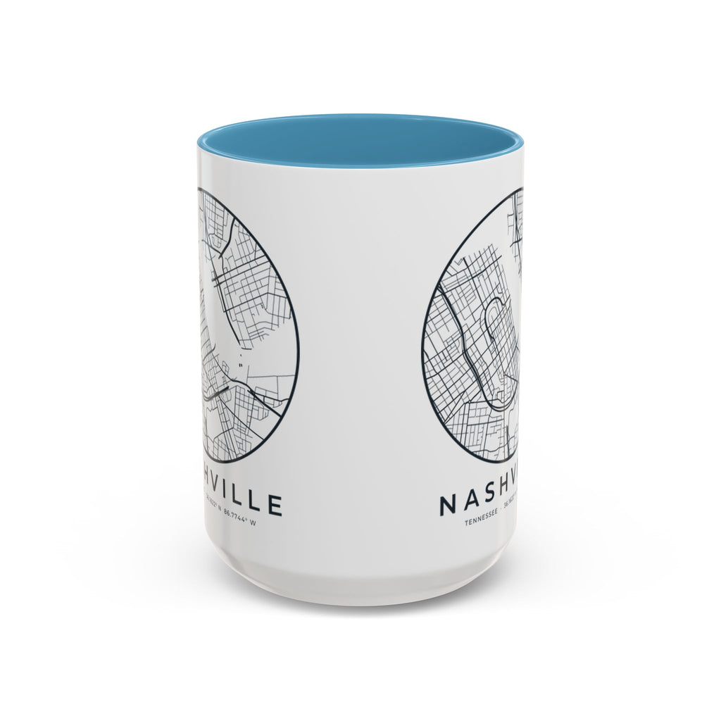 Nashville Street Map Accent Mug