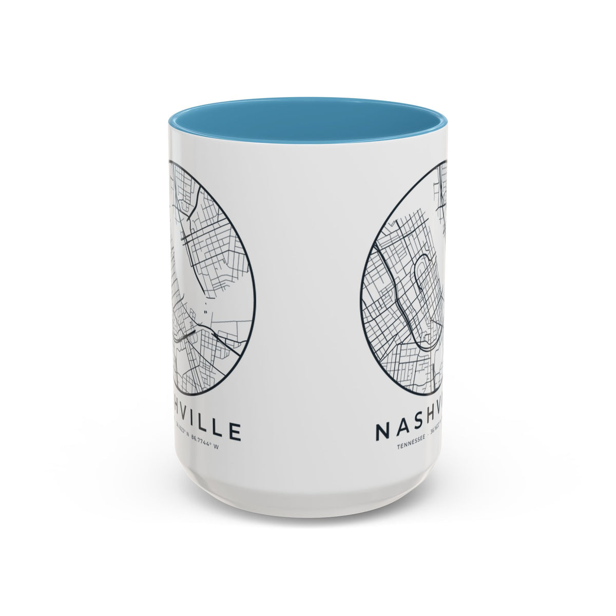 Nashville Street Map Accent Mug