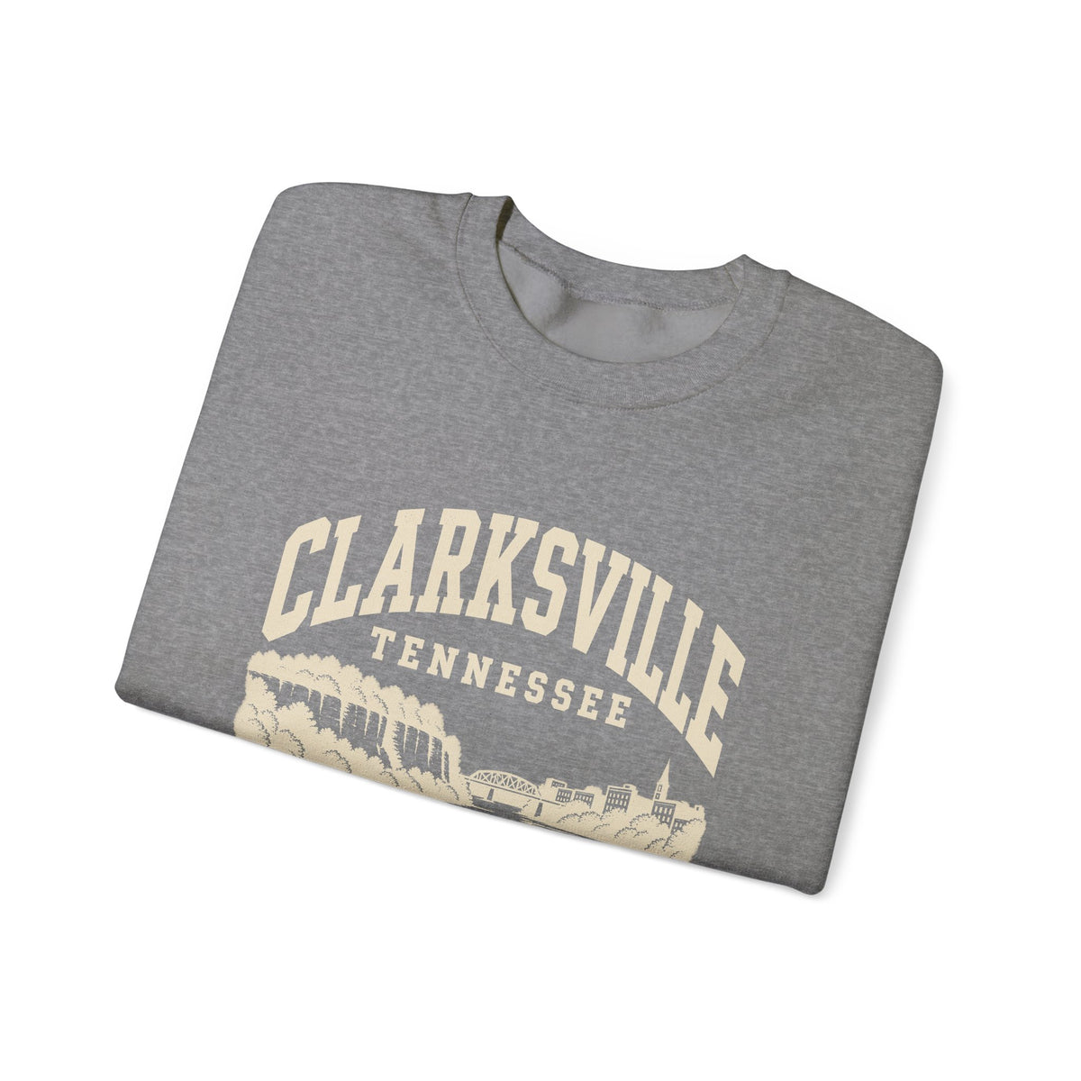 Clarksville Vintage Varsity Crewneck Sweatshirt