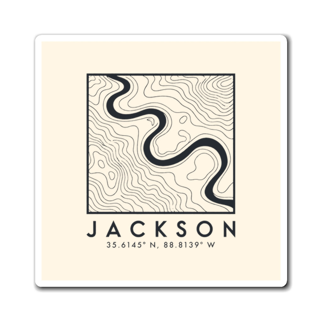 Jackson Topo Map Magnet