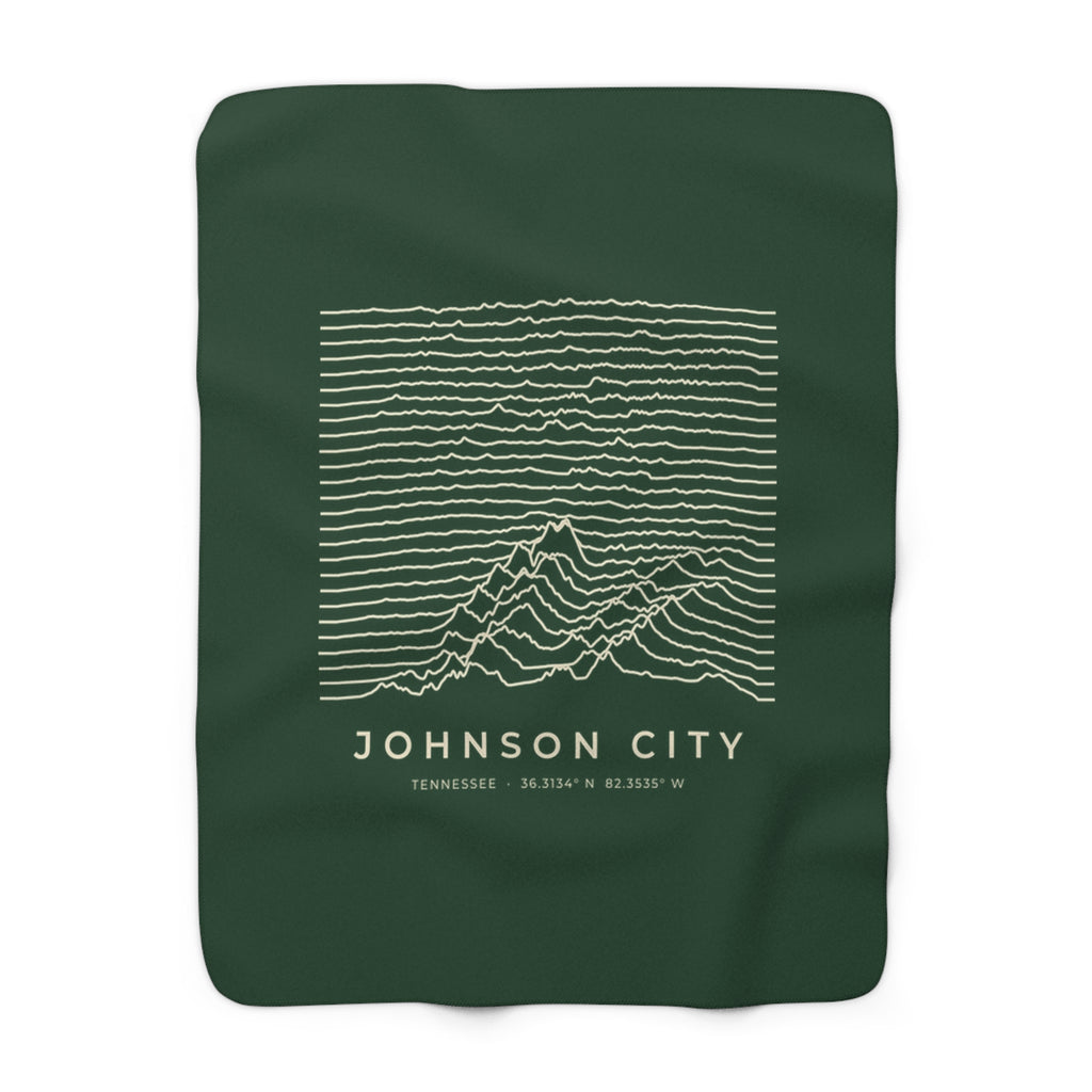 Johnson City Ridgeline Sherpa Blanket (Forest Green)