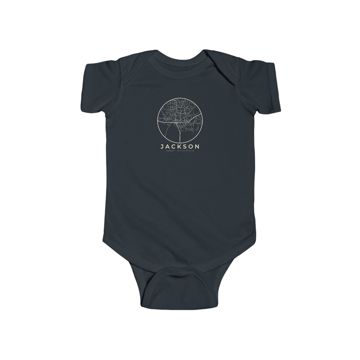 Jackson Street Map Baby Bodysuit