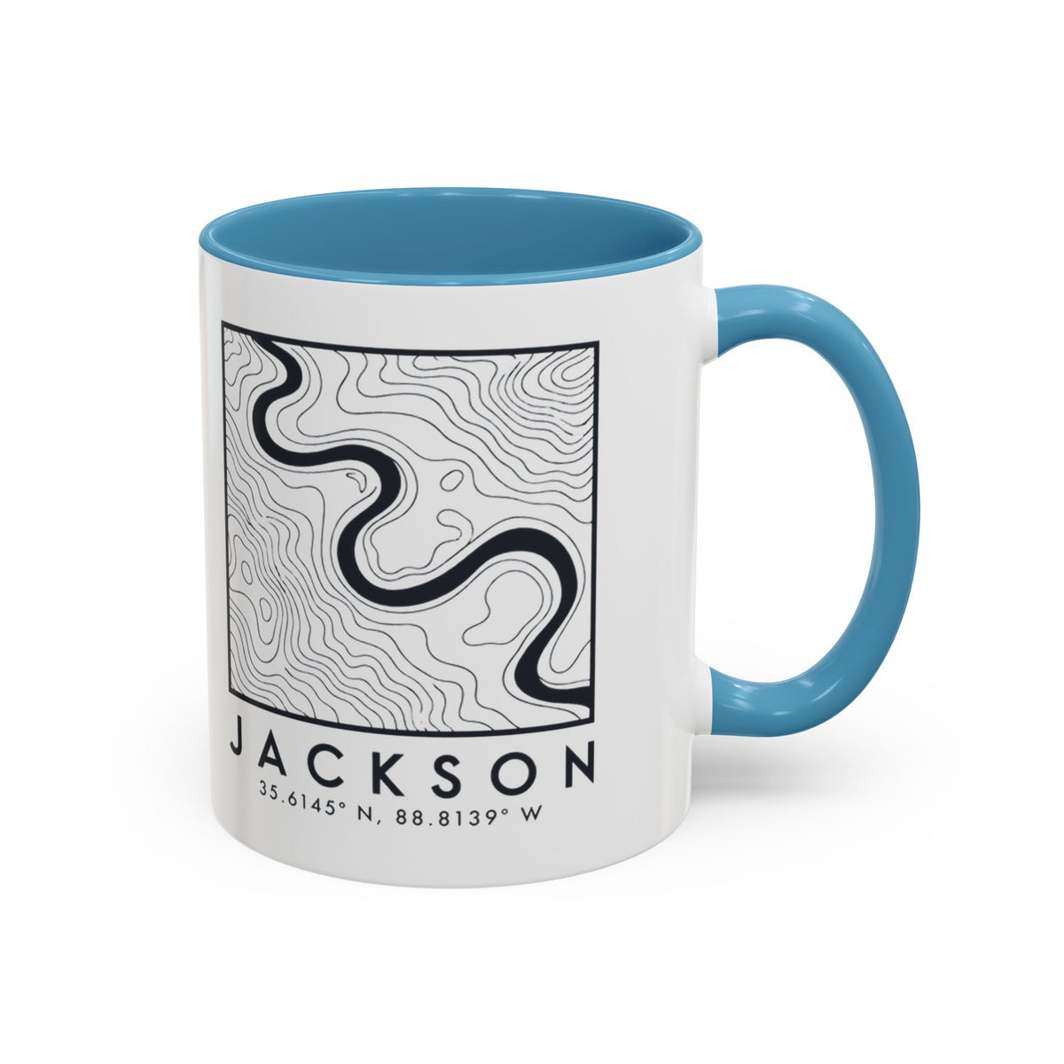 Jackson Topo Map Accent Mug