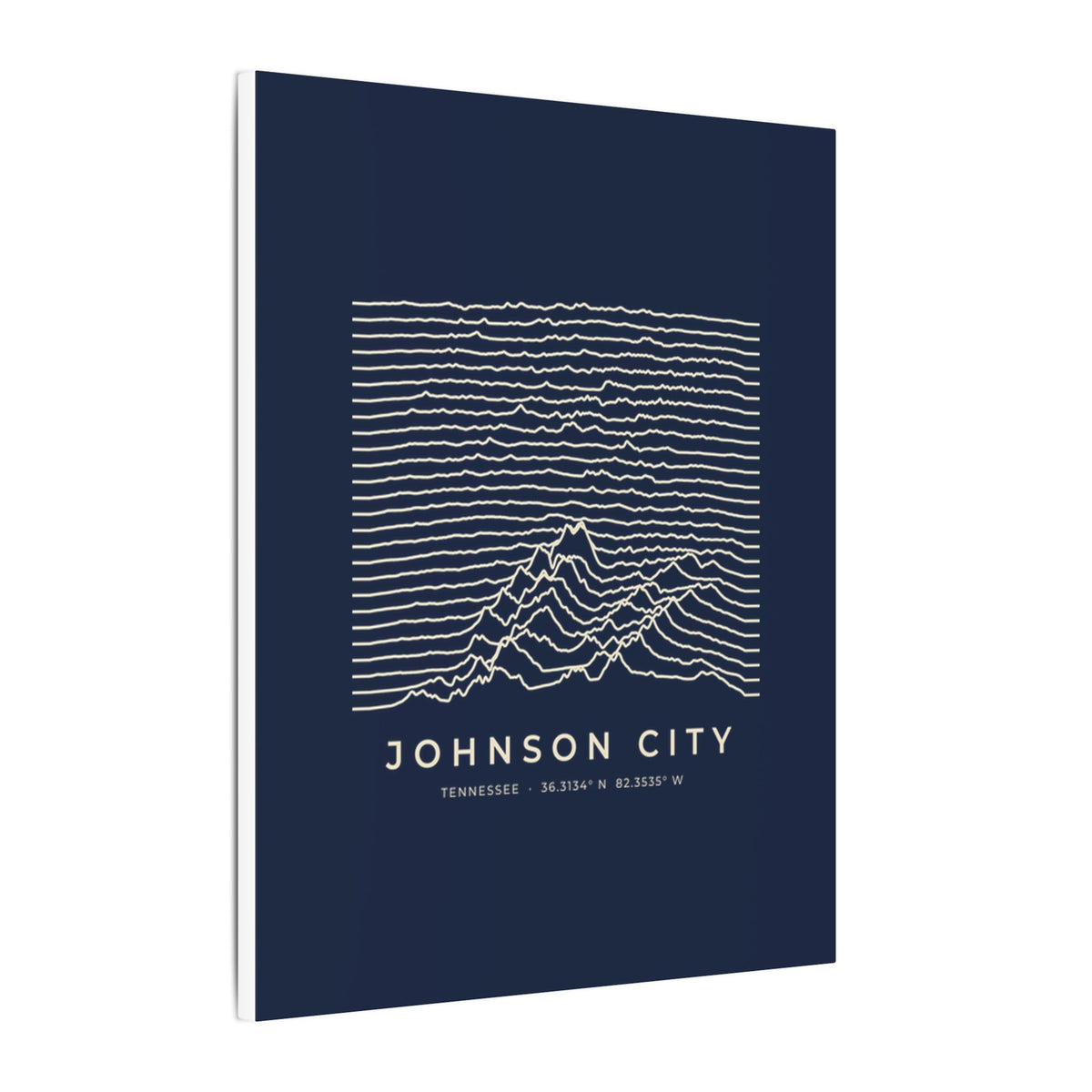 Johnson City Ridgeline Canvas Print (Navy)