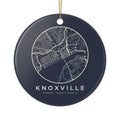 Knoxville Street Map Ornament (Navy)