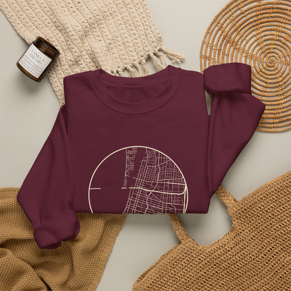 Memphis Street Map Crewneck Sweatshirt