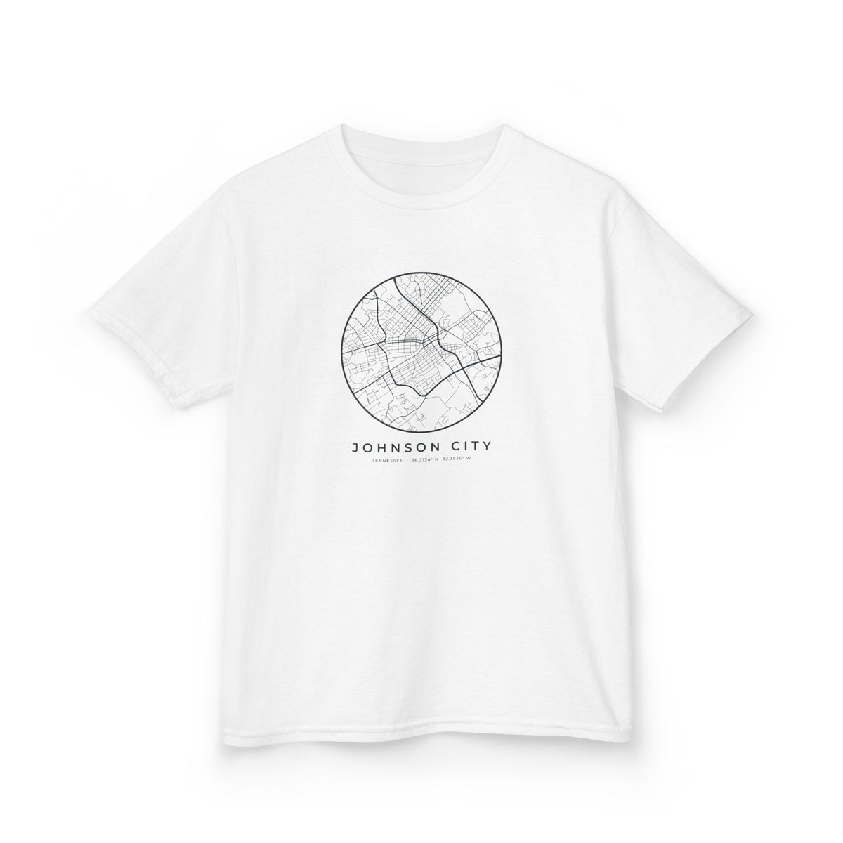 Johnson City Street Map Kids T-Shirt