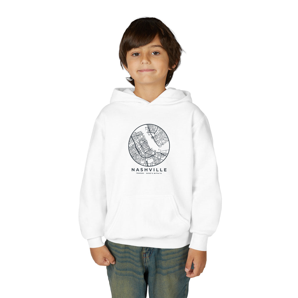 Nashville Street Map Kids Hoodie