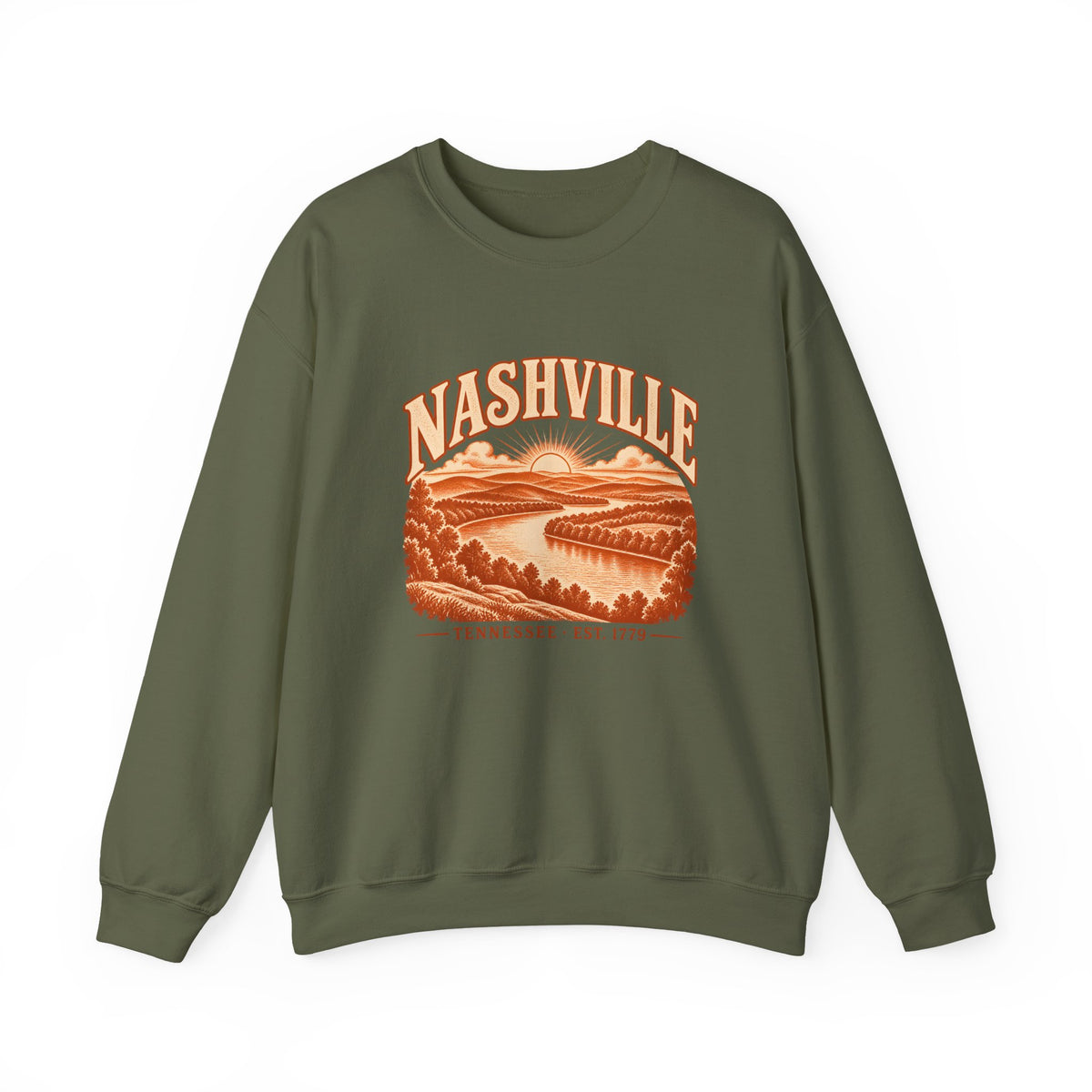 Nashville Engraved Valley Crewneck Sweatshirt