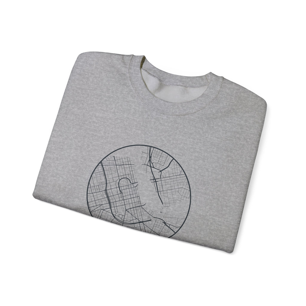 Nashville Street Map Crewneck Sweatshirt