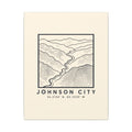 Johnson City Topo Map Canvas Print