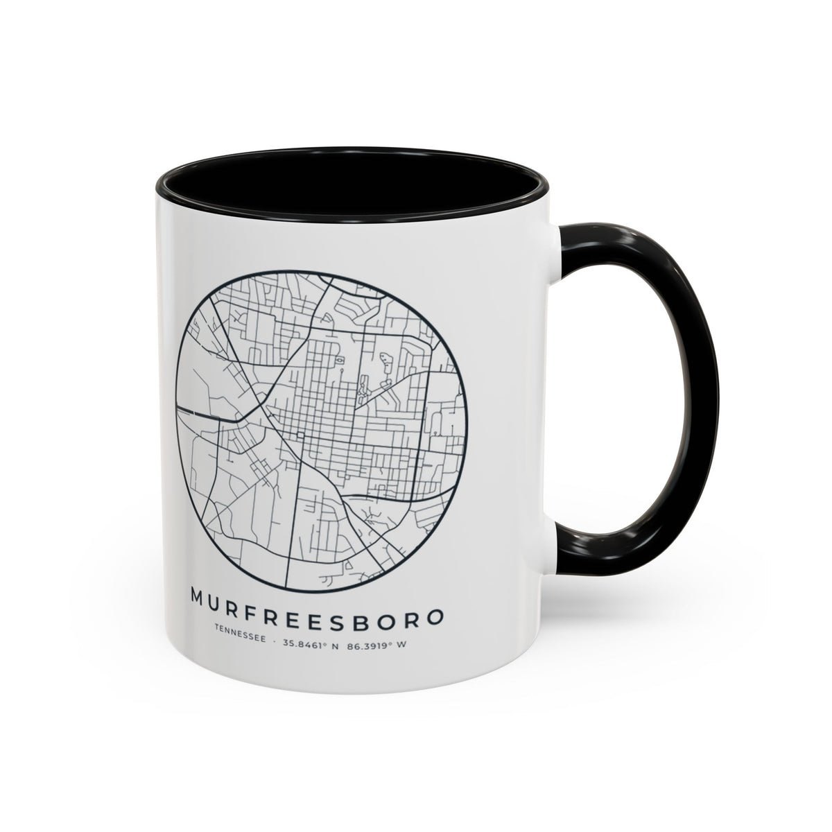 Murfreesboro Street Map Accent Mug