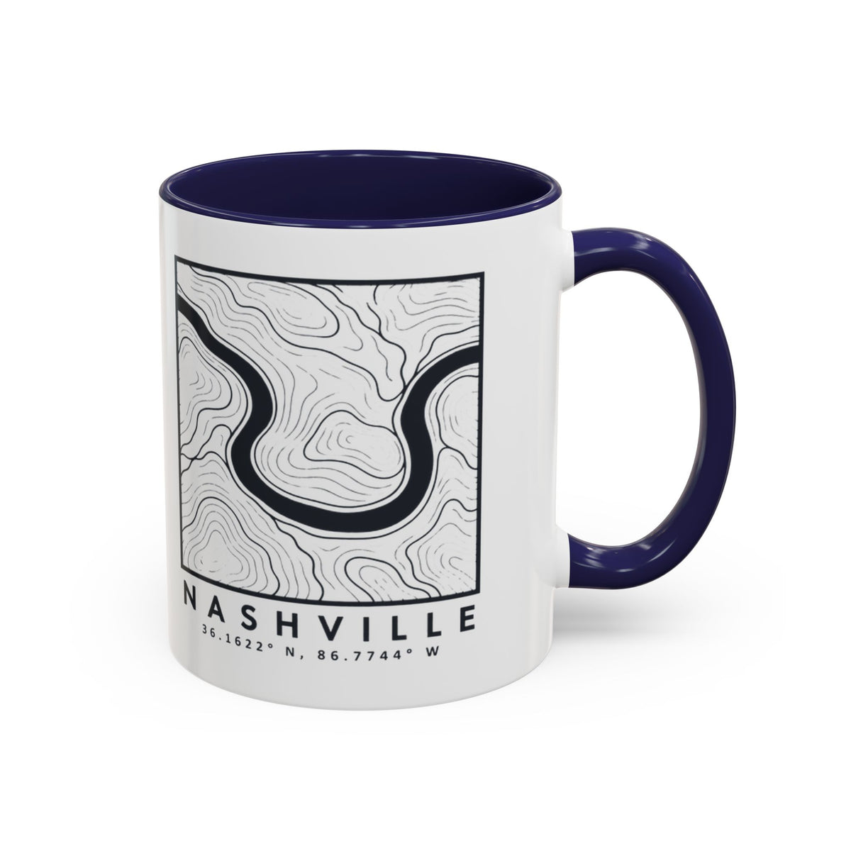 Nashville Topo Map Accent Mug