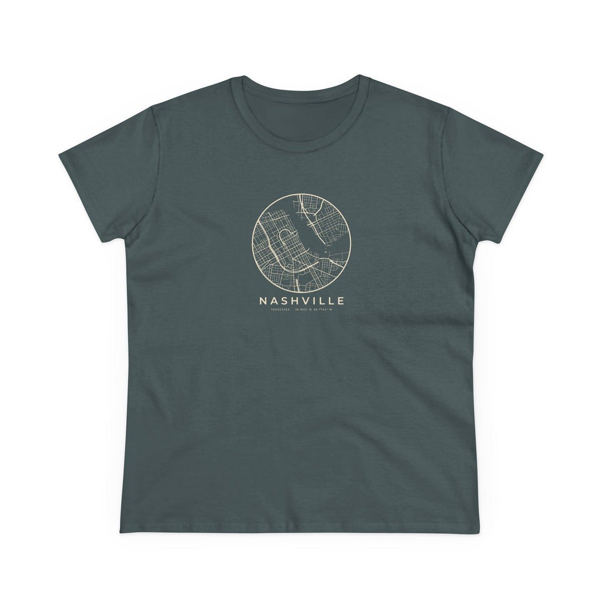 Nashville Street Map Women's T-Shirt