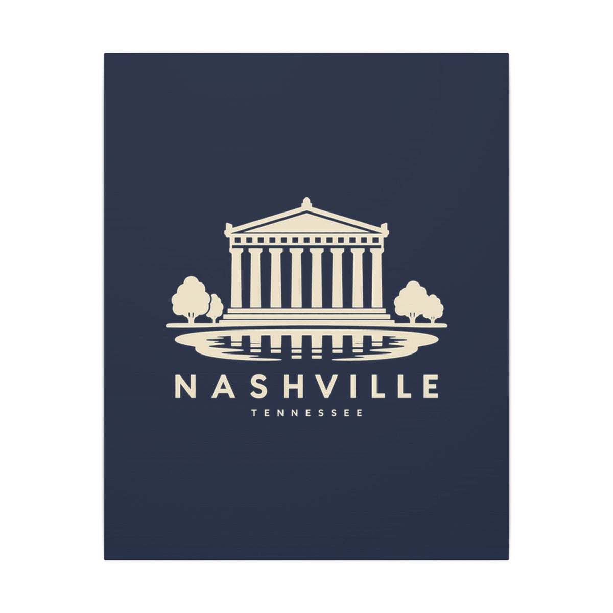 Nashville Parthenon Canvas Print (Navy)