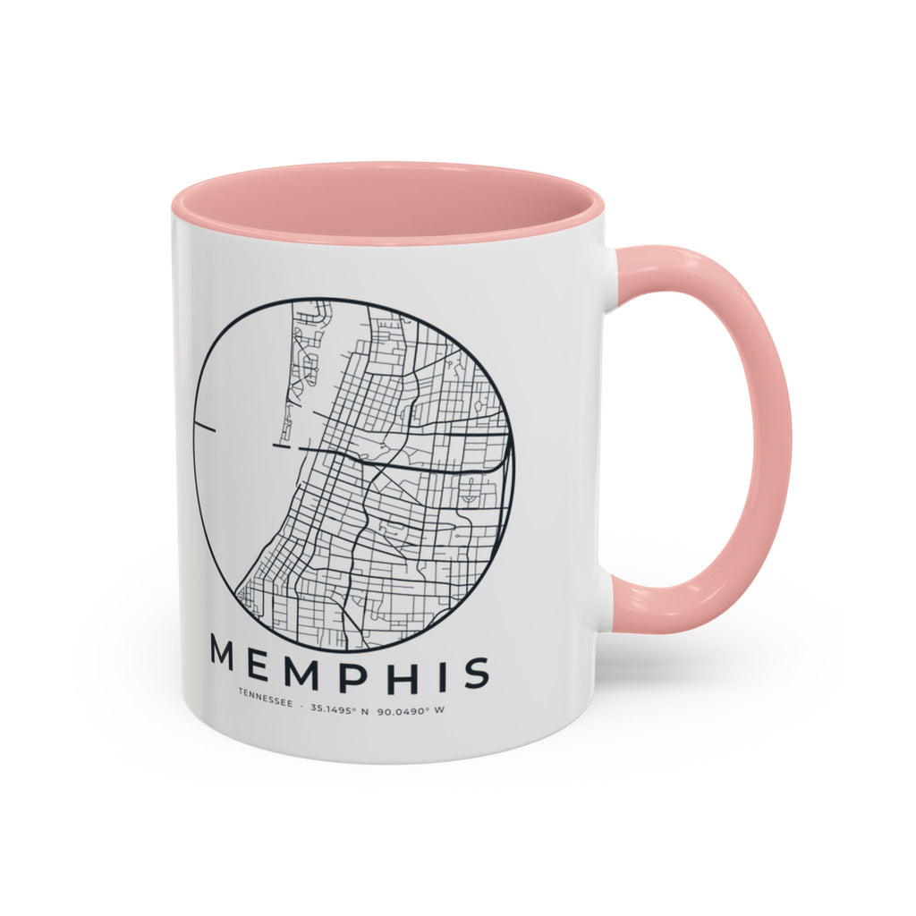 Memphis Street Map Accent Mug