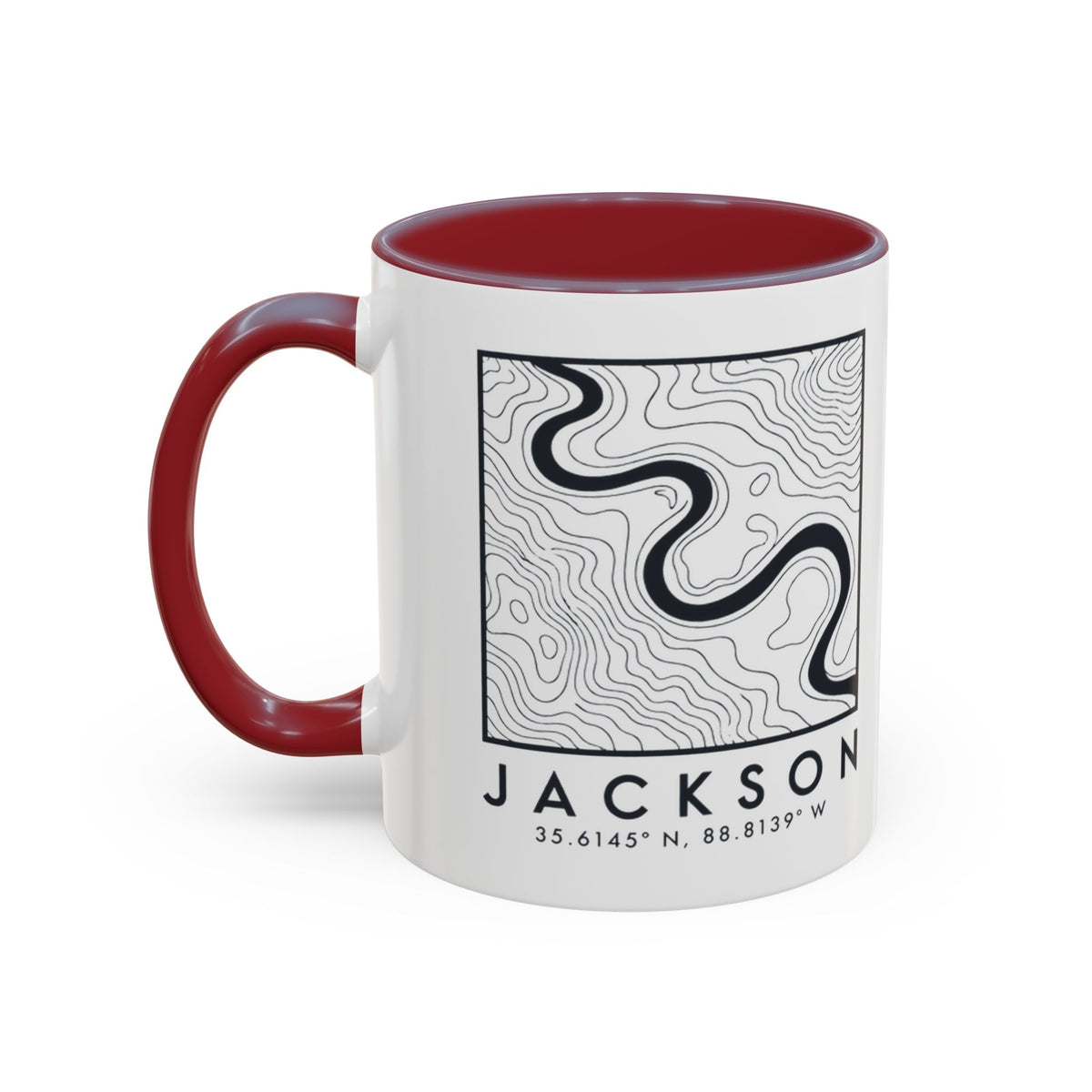 Jackson Topo Map Accent Mug
