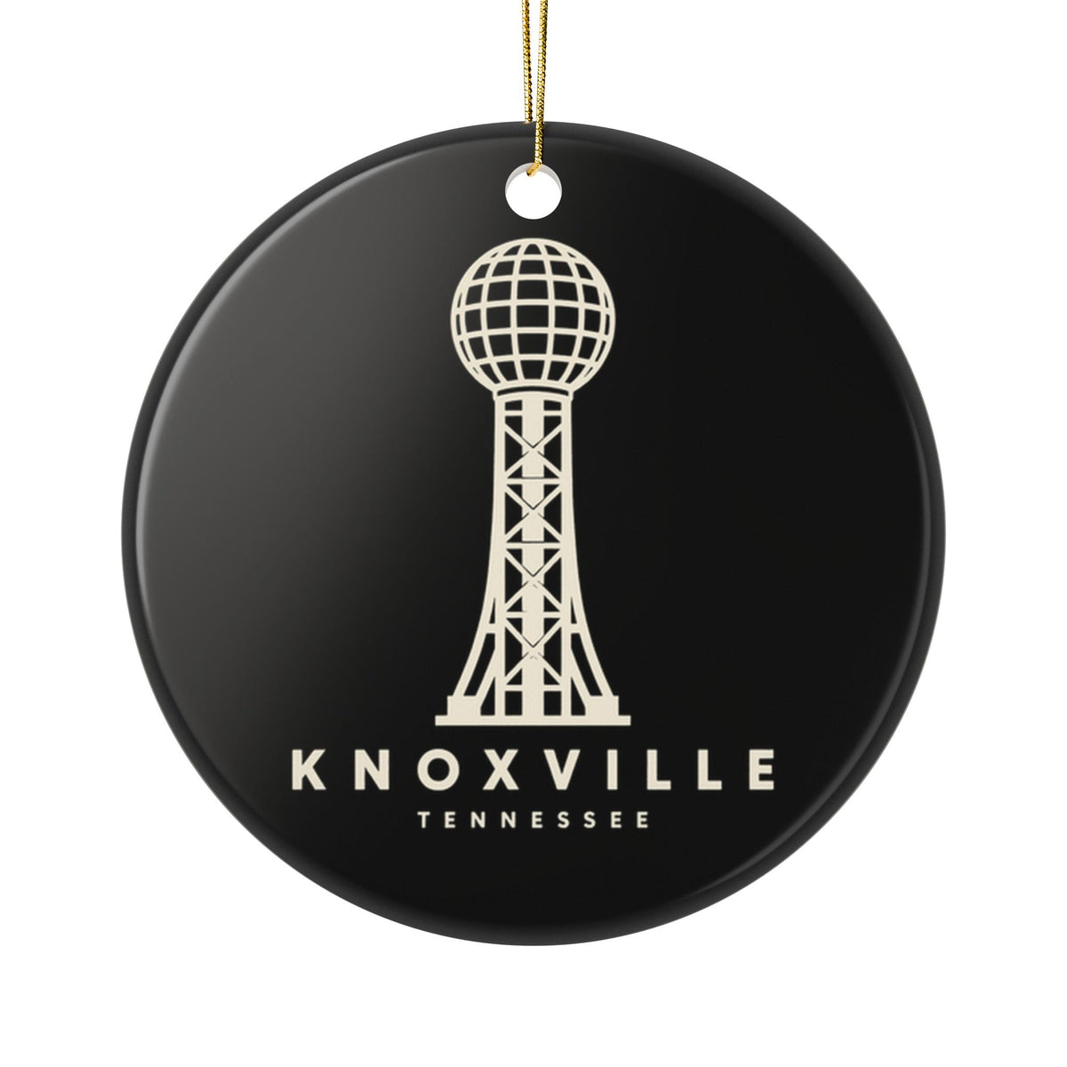 Knoxville Sunsphere Ornament (Black)