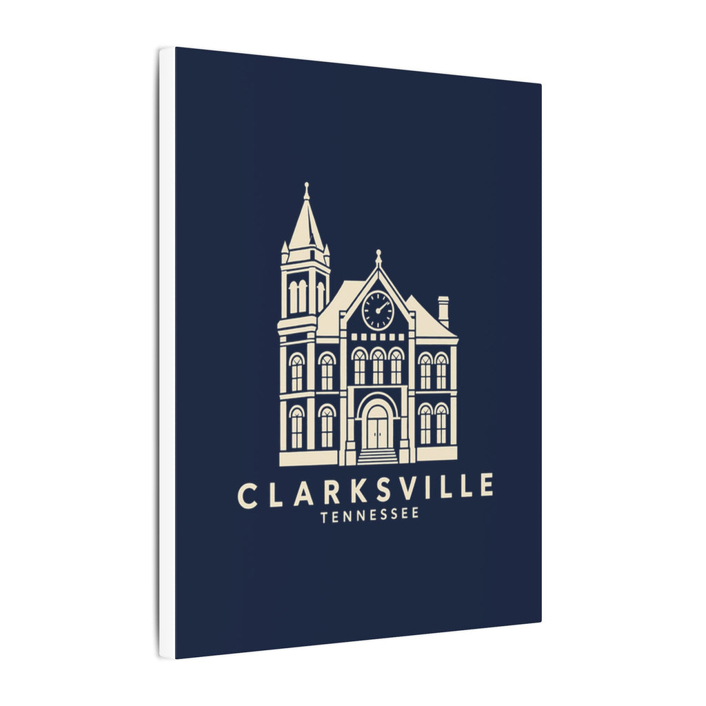 Clarksville Customs House Canvas Print (Navy)