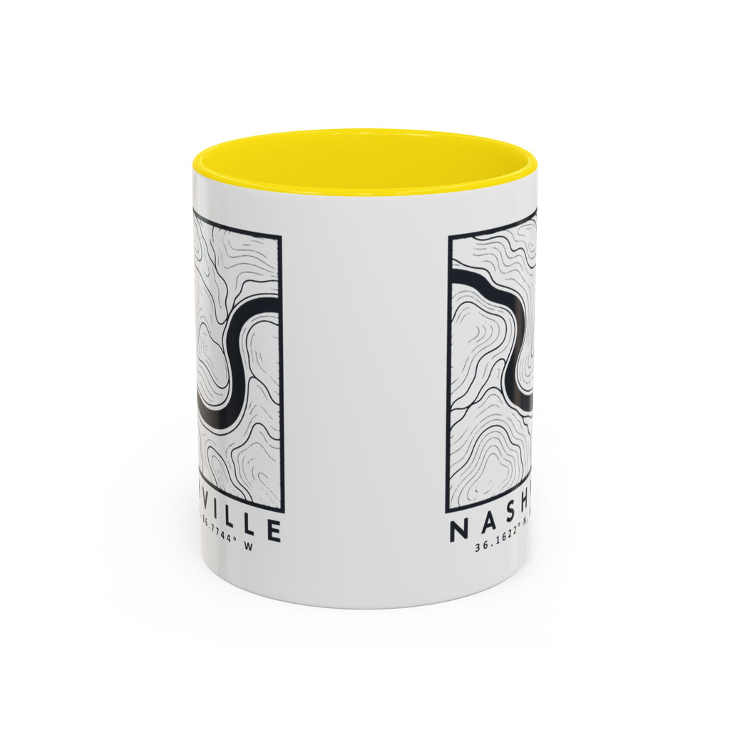 Nashville Topo Map Accent Mug