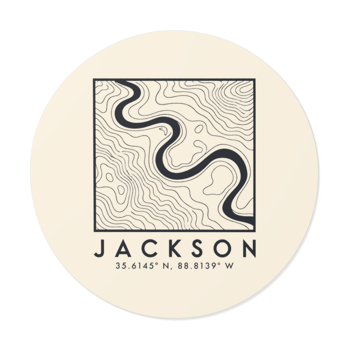 Jackson Topo Map Sticker