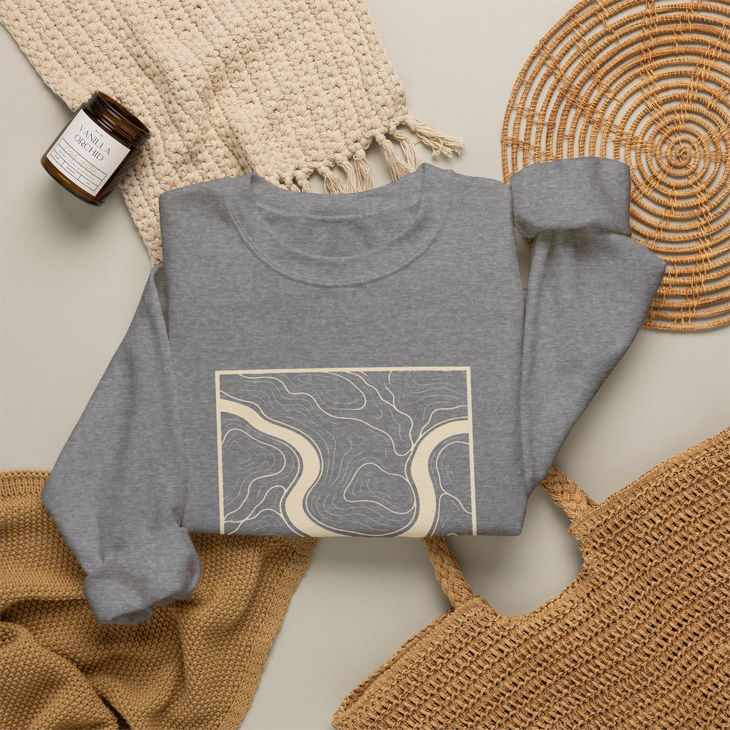 Nashville Topo Map Crewneck Sweatshirt