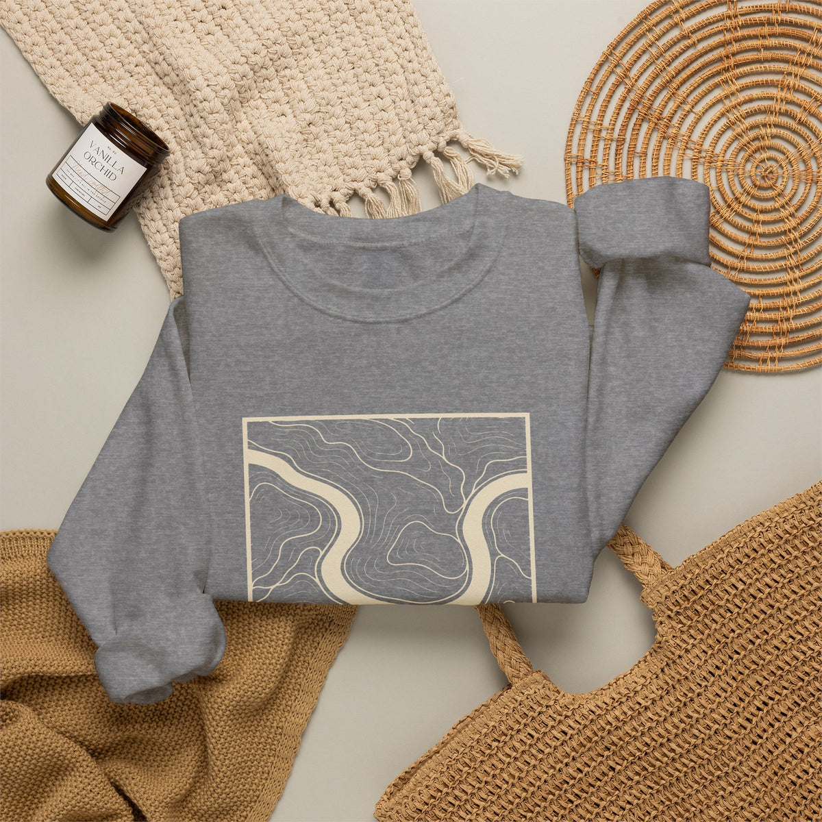 Nashville Topo Map Crewneck Sweatshirt