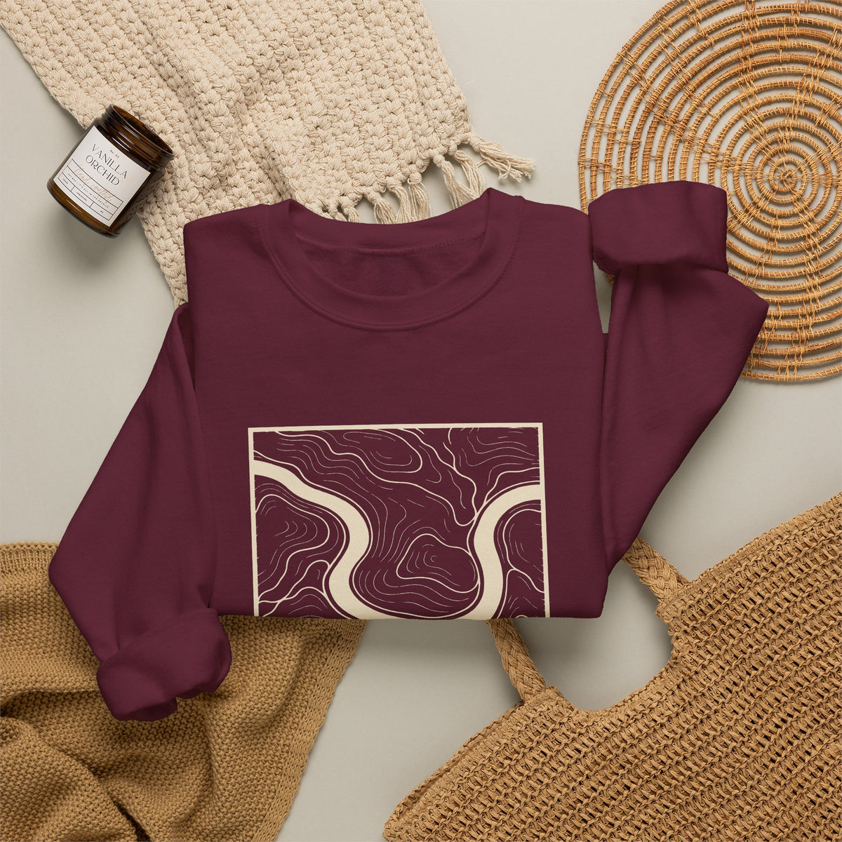 Nashville Topo Map Crewneck Sweatshirt