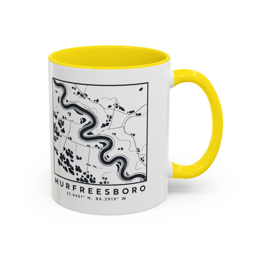 Murfreesboro Topo Map Accent Mug