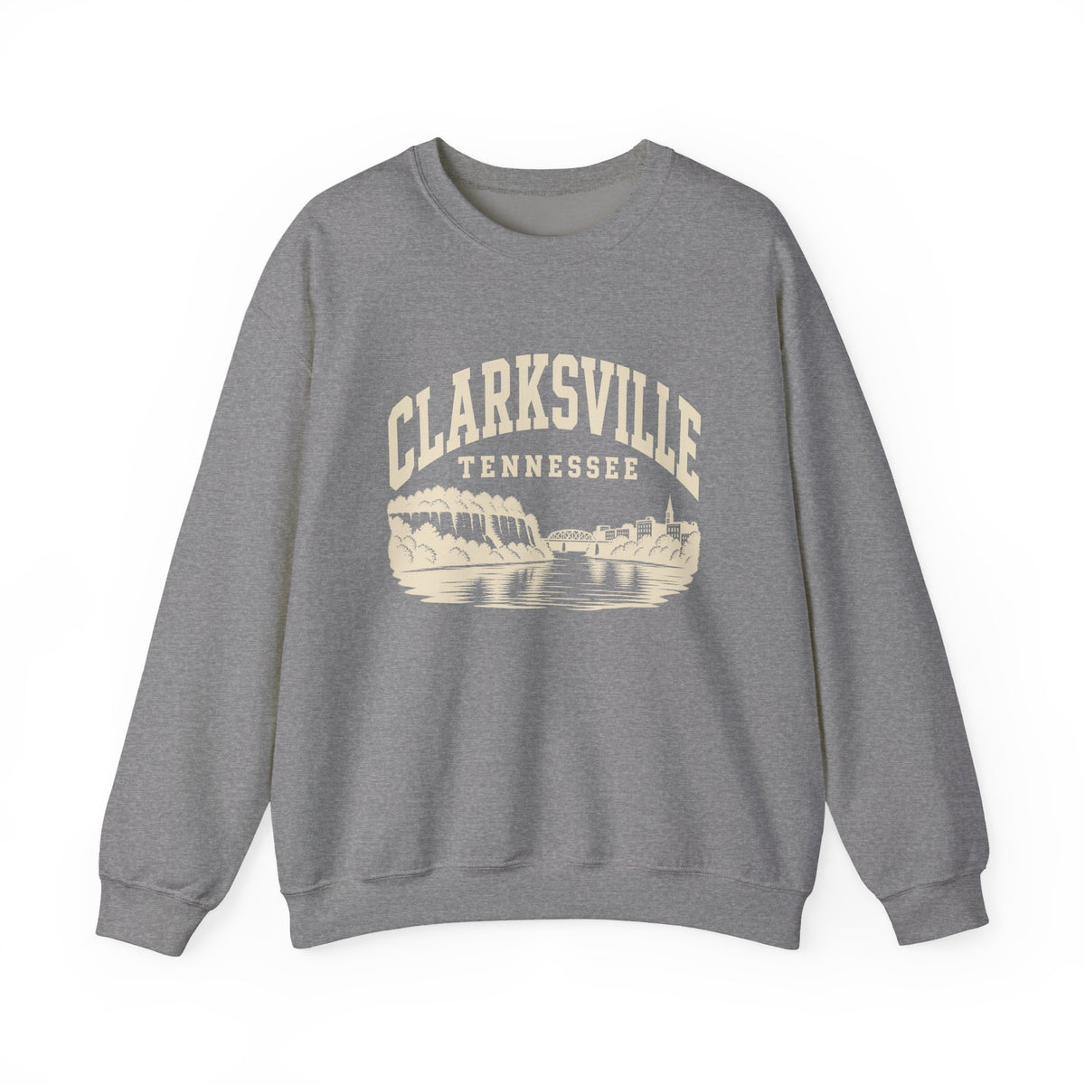 Clarksville Vintage Varsity Crewneck Sweatshirt