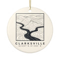 Clarksville Topo Map Ornament