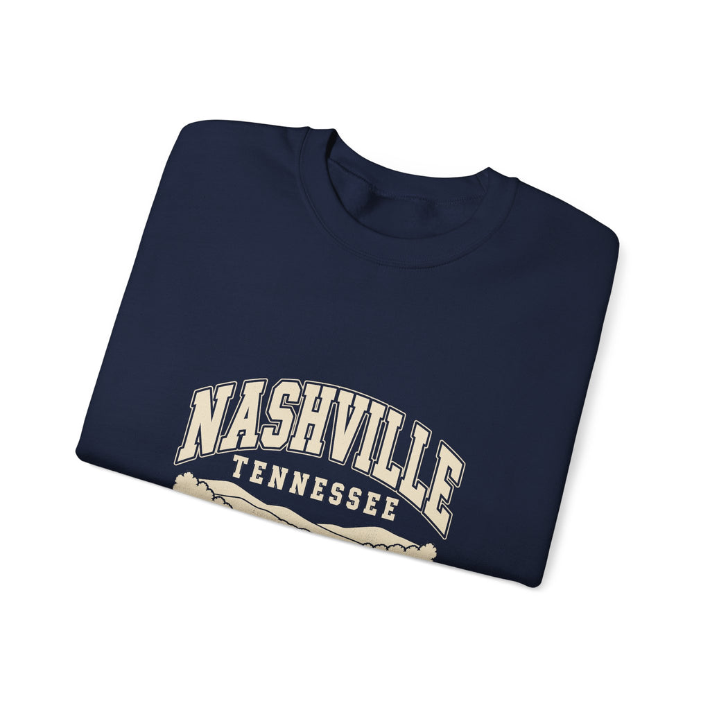 Nashville Vintage Varsity Crewneck Sweatshirt
