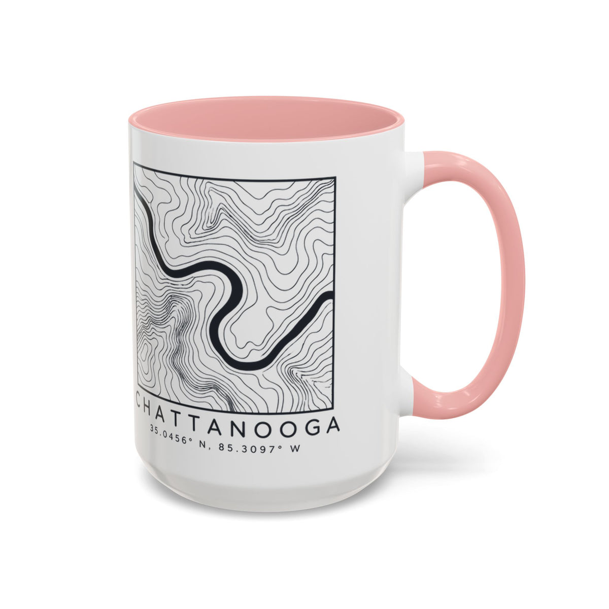 Chattanooga Topo Map Accent Mug